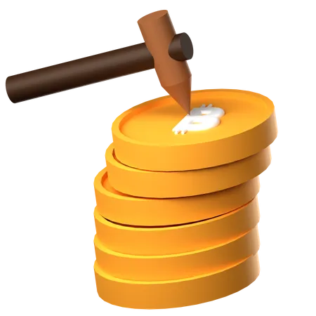 Minería Bitcoin  3D Icon