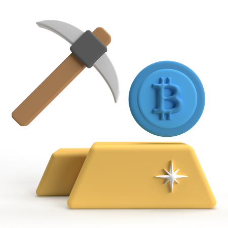 Minería Bitcoin  3D Icon