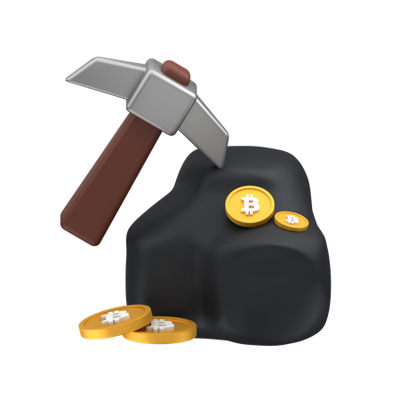 Minería Bitcoin  3D Icon