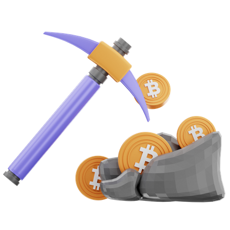 Minería Bitcoin  3D Icon