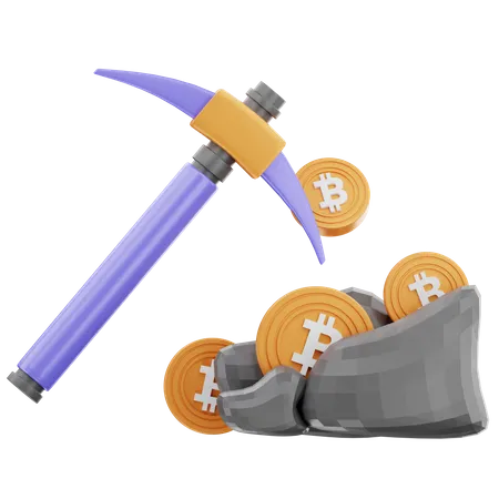 Minería Bitcoin  3D Icon