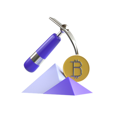 Minería criptográfica  3D Icon