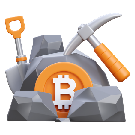 Minería Bitcoin  3D Icon