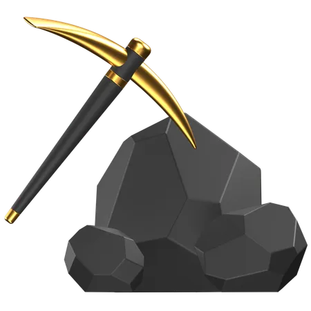 Minería de carbón  3D Icon