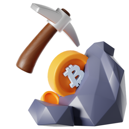 Minería de criptomonedas  3D Icon