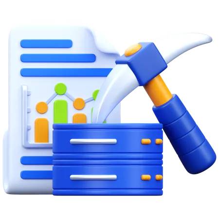 Procesamiento de datos  3D Icon