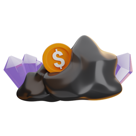 Minería de dinero  3D Icon