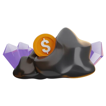 Minería de dinero  3D Icon