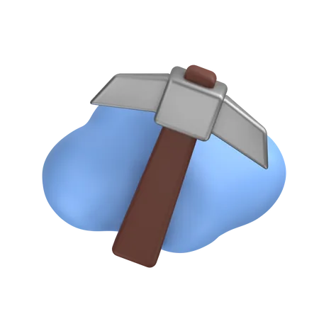 Minería en la nube  3D Icon