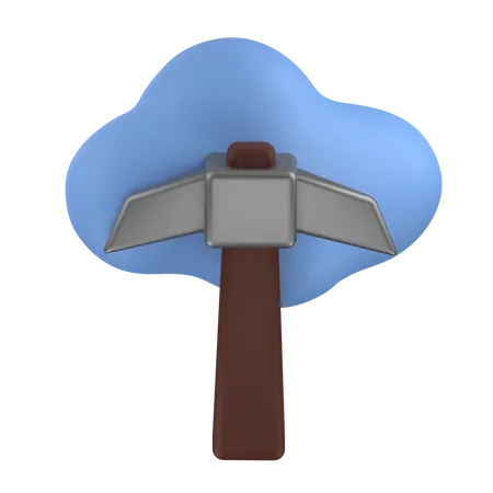 Minería en la nube  3D Icon