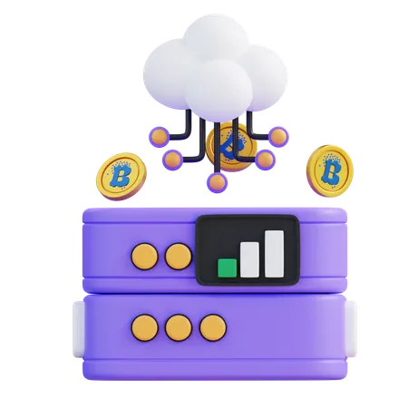 Minería de criptomonedas en la nube  3D Icon