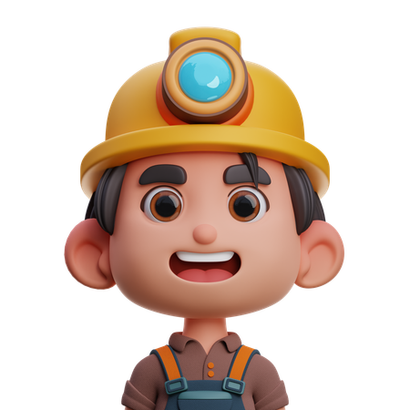 Minero  3D Icon