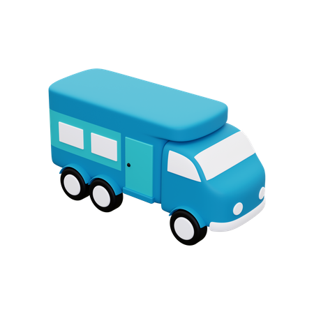 Mini Bus 3D Illustration