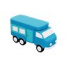 mini bus 3d illustration