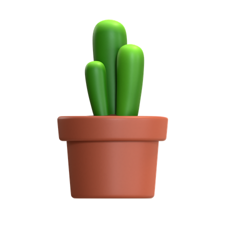 Mini Cactus Plant  3D Icon