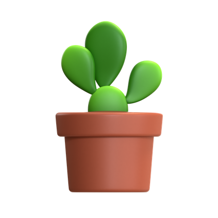 Mini Cactus Plant  3D Icon