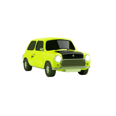 Mini Car  3D Illustration