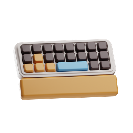 Mini clavier élégant  3D Icon