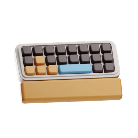 Mini clavier élégant  3D Icon