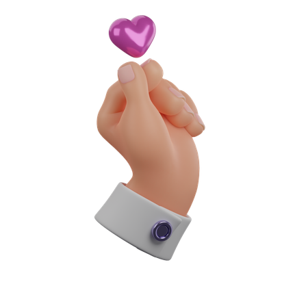 Mini geste de coeur  3D Icon