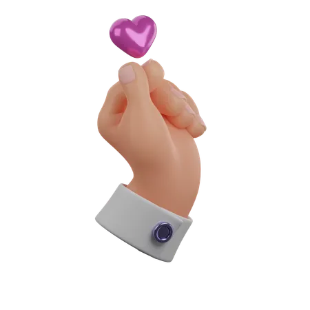 Mini geste de coeur  3D Icon