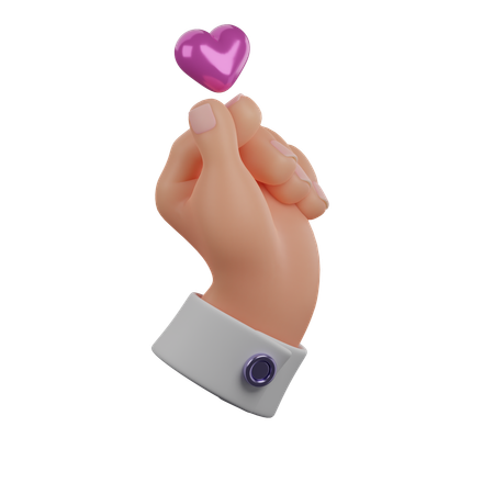 Mini gesto de corazón  3D Icon
