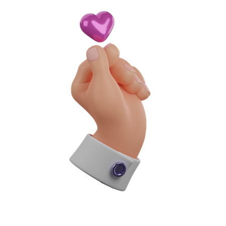 Mini Heart Gesture  3D Icon