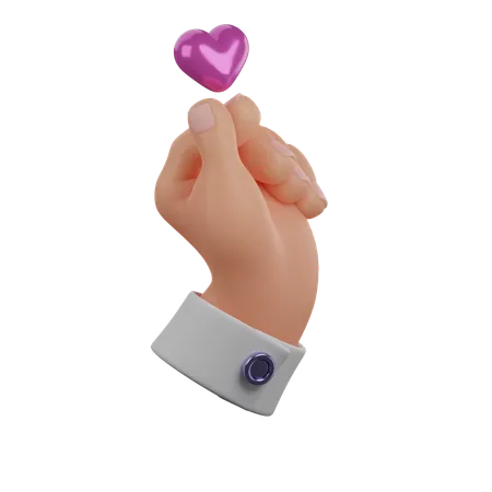 Mini Heart Gesture  3D Icon