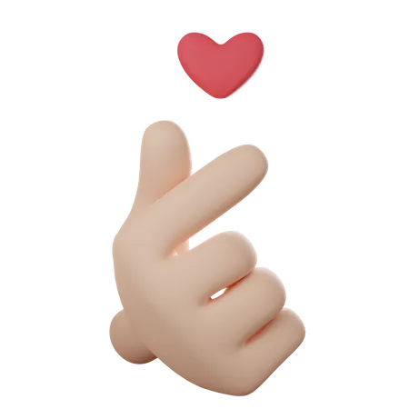 Mini Heart Gesture  3D Icon