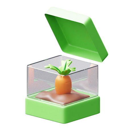 Mini casa verde  3D Icon