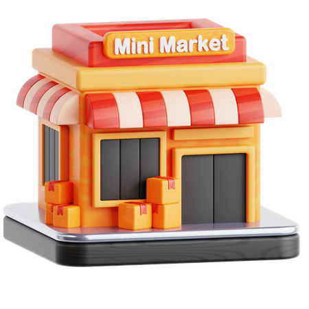 Mini Market  3D Icon
