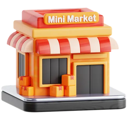 Mini Market  3D Icon