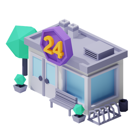 Mini Market  3D Icon