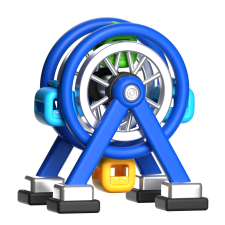 Mini noria  3D Icon