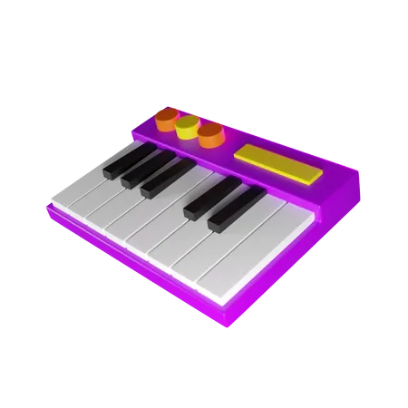 Mini Piano  3D Icon