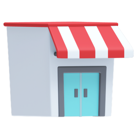 Mini store  3D Illustration