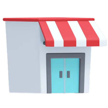 Mini store  3D Illustration