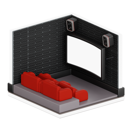 Mini teatro  3D Illustration