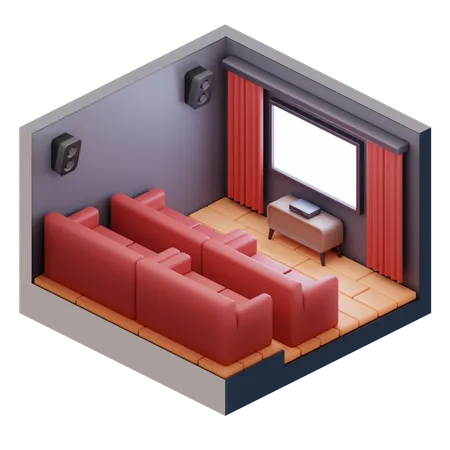 Mini Theater  3D Icon