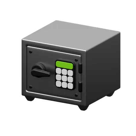 Mini Vault 3 D Icon Symbolizes Secure Storage And Protection Featuring A Compact Three Dimensional Representation Of A Sturdy Vault 3D Icon