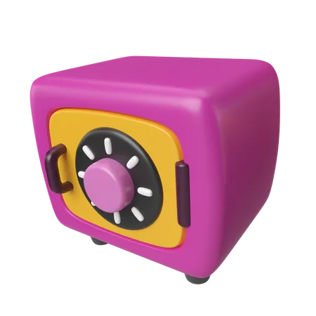 This Is Mini Vault 3 D Render Illustration Icon High Resolution Png File Isolated On Transparent Background Available 3 D Model File Format Blend Gltf And Obj 3D Icon