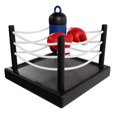 Miniature Boxing Ring Display  3D Icon