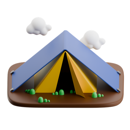 Miniature Camping Tent  3D Icon