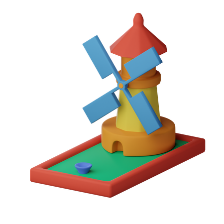 Mini golfe  3D Icon