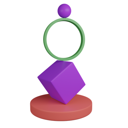 Minimal Balance abstract  3D Icon