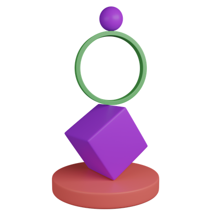 Minimal Balance abstract 3D Icon