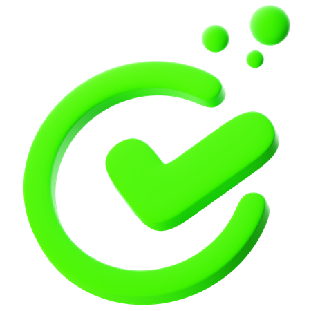 Minimal Check  3D Icon