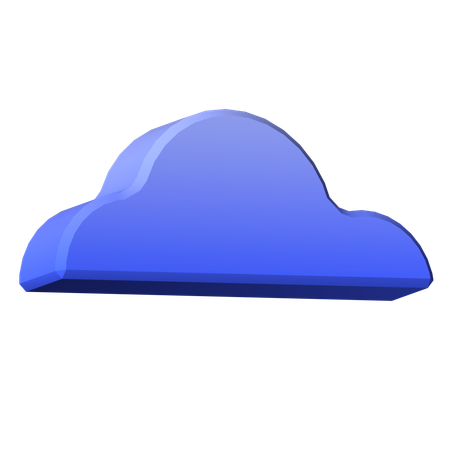 Minimal Cloud Shape  3D Icon