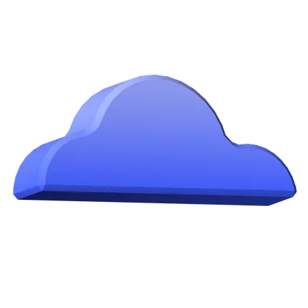 Minimal Cloud Shape  3D Icon