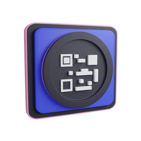 Minimal Qr Code 3D Icon